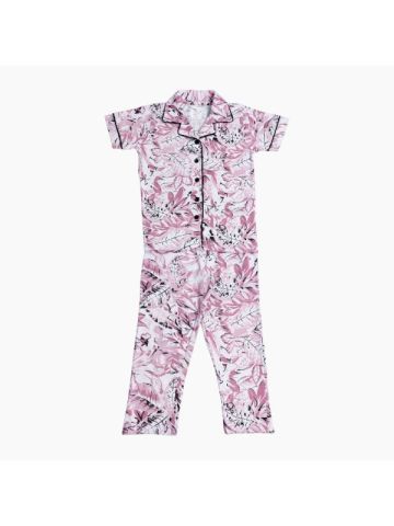 Stylebees Printed Women Cotton Shirt with Pants Set