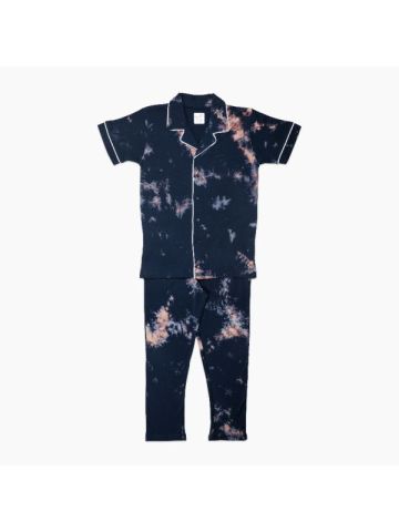 Stylebees Tie and Dye Women's Cotton Shirt with Pants Set